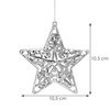 Zawieszki choinkowe 2 szt. gwiazdka ozdoba świąteczna srebrna