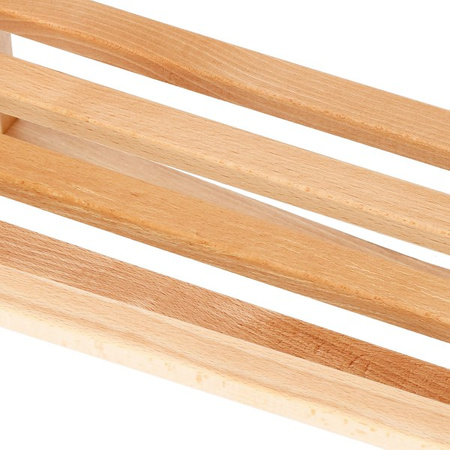 Sanki dla dzieci drewniane z siedziskiem, oparciem i pchaczem