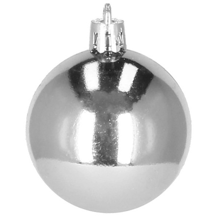 Bombki choinkowe 77 szt. ozdoby świąteczne srebrny