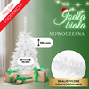 Choinka sztuczna 120 cm biała jodła jak żywa, nowoczesna, ze stojakiem