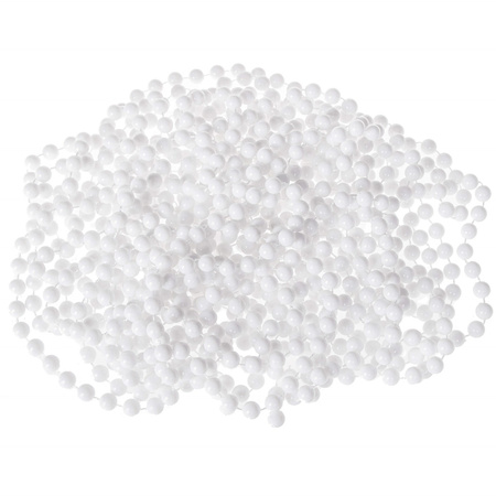 Łańcuch na choinkę z pereł 10 m ozdoba świąteczna biały