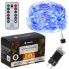 Lampki choinkowe z pilotem 480 led druciki na prąd niebieski