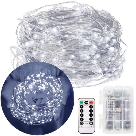 Lampki dekoracyjne 50 LED biały zimny