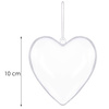 Bombki akrylowe 10cm serce plastikowe decoupage zestaw 10 szt.