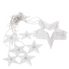 Kurtyna świetlna 138 led girlanda gwiazdki, lampki wewnętrzno-zewnętrzne sople zimny biały