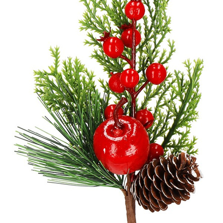 Gałązka świąteczna sztuczna dekoracja do stroika 27 cm