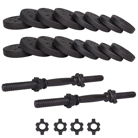 Hantle kompozytowe 30kg 2x15kg gryf zestaw