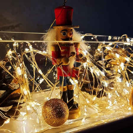Lampki choinkowe 50 LED druciki mikro na baterie