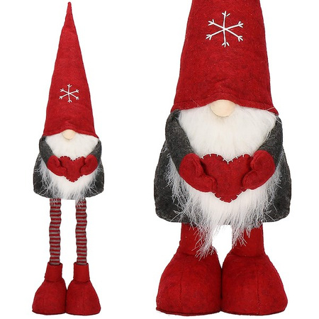 Skrzat 50-70 cm ozdoba świąteczna, krasnal świąteczny, gnom grafitowy na teleskopowych nóżkach