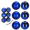 Bombki choinkowe 6 szt. ozdoby świąteczne zestaw 9,5 cm granatowe