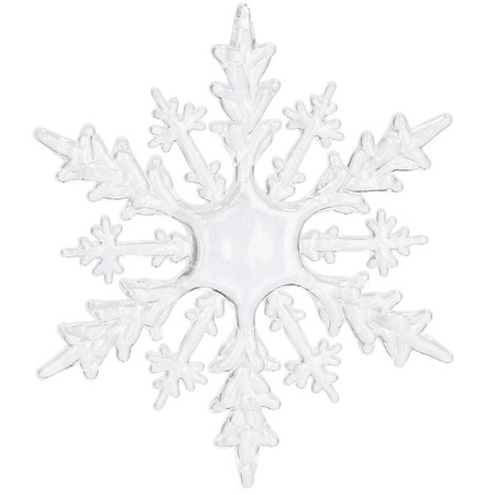 Zawieszka choinkowa 36 szt. akrylowa, świąteczna ozdoba soperl, śnieżynka przezroczysty