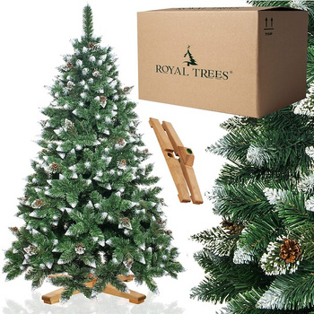 Choinka sztuczna, ośnieżona 220 cm Premium Royal Trees świąteczne drzewko, sosna diamentowa