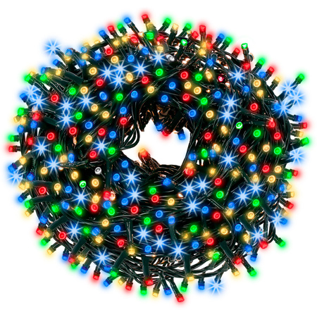 Lampki choinkowe 1000 LED multikolor niebieski flash 81,5 m światełka świąteczne zewnętrzne i wewnętrzne