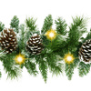 Girlanda choinkowa 280 cm z lampkami 50 LED biały ciepły łańcuch z programatorem