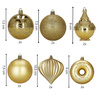 Bombki choinkowe zestaw 12 szt. ozdoby świąteczne do girland, stroików, nietłukące, złote