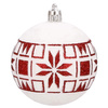 Bombki choinkowe 30 szt. ozdoby świąteczne zestaw 5cm biało-czerwone