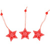 Świąteczne zawieszki 4,5cm drewniane gwiazdy zestaw 3 szt. 