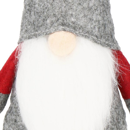 Skrzat 43cm ozdoba świąteczna, krasnal świąteczny, gnom szary