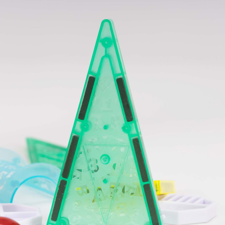 Klocki magnetyczne z kulkami LED i windą zestaw klocków konstrukcyjnych 134 szt. kolorowe