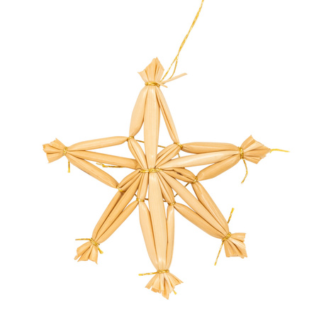 Zawieszki choinkowe z słomy, naturalne dekoracje świąteczne 48 szt. bombki, brązowe