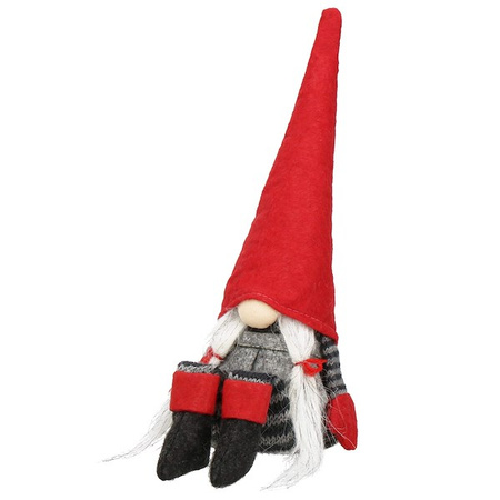 Pani skrzat 38cm ozdoba świąteczna, krasnal świąteczny, gnom siedzący