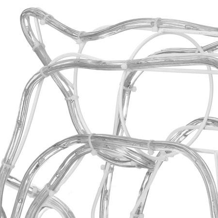 Renifer Led świąteczny z saniami 210 cm świetlna dekoracja biały zimny niebieski flash