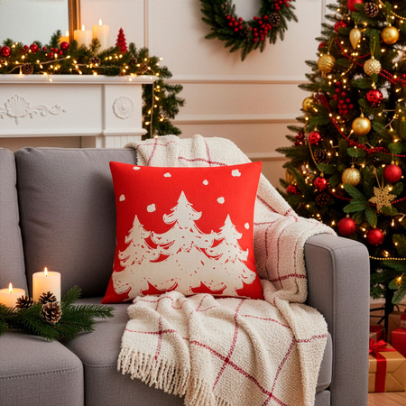 Świąteczki poszewki 40x40 cm 4 szt. na poduszki jaśka dekoracyjne bożonarodzeniowe