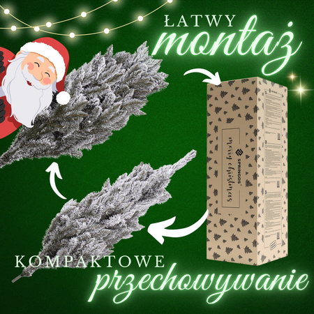 Choinka sztuczna 250 cm świerk kaukaski ośnieżony jak żywy