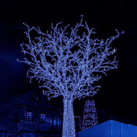Lampki choinkowe 500 led niebieski + flash 25m oświetlenie świąteczne IP44
