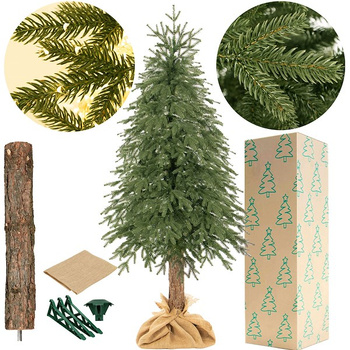 Choinka sztuczna na pniu 180 cm świerk drzewko bożonarodzeniowe PE