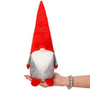 Skrzat 38cm ozdoba świąteczna, krasnal świąteczny, gnom czerwony, szary