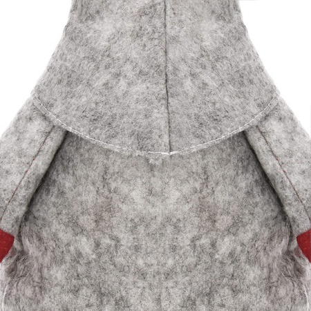 Para skrzatów 38cm ozdoba świąteczna, krasnal świąteczny, gnom czerwono-szary