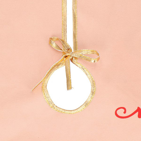 Dywanik pod choinkę 91 cm czerwony z samochodem, mata na prezenty merry christmas