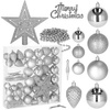 Bombki choinkowe 51 szt. ozdoby świąteczne srebrny