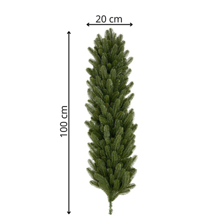 Świąteczna girlanda 100 cm choinkowa sztuczna łańcuch z gałązek na stół, kominek zielony