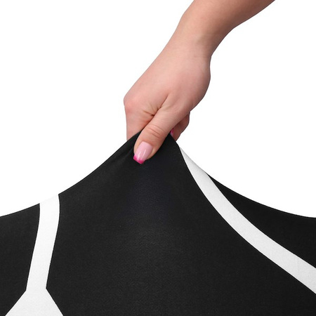 Pokrowiec na krzesło uniwersalny czarno-biały