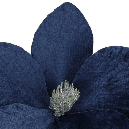 Magnolia sztuczny kwiat gałązka granatowy