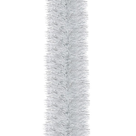 Łańcuch na choinkę 6m biało-srebrny girlanda choinkowa, średnica 10cm