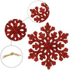 Zawieszka choinkowa 8 szt. śnieżynka 8 cm świąteczna ozdoba czerwony