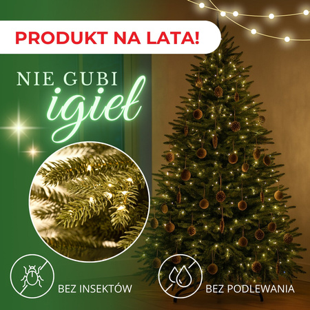 Choinka sztuczna 280 cm premium świerk PE jak żywy