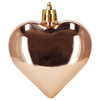 Bombki choinkowe 7 cm dekoracje świąteczne 8 szt. nietłukące serca, rose gold