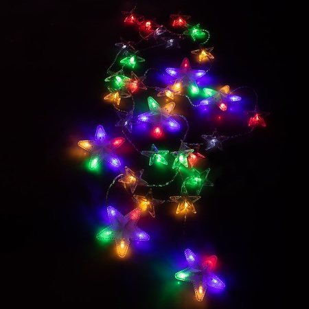 Kurtyna świetlna 180 led girlanda gwiazdki, lampki wewnętrzno-zewnętrzne sople multikolor + zimny biały flash