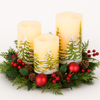 Świeca LED na baterie do stroików, dekoracyjna zestaw 3 szt. świąteczny wzór