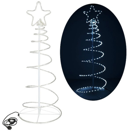 Choinka na zewnątrz 192 Led zimny biały 8m wąż świetlny IP44