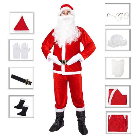 Strój Świętego Mikołaja lux zestaw