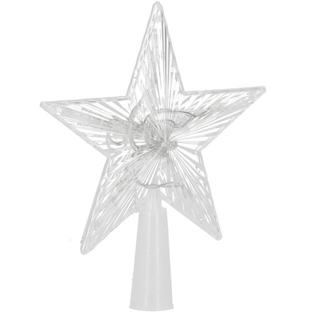 Czubek na choinkę świecąca gwiazda 10 Led szpic multikolor