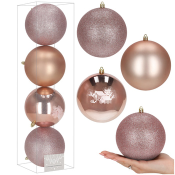 Bombki choinkowe 12 cm nietłukące zestaw 4 szt. dekoracje świąteczne