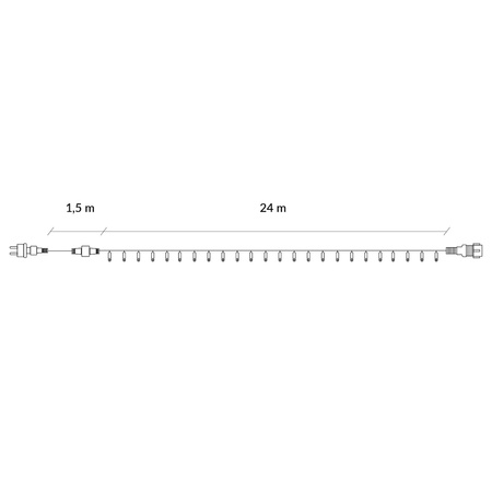 Lampki choinkowe 25,5 m biały ciepły, flash biały zimny 300 led oświetlenie świąteczne IP44