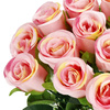 Bukiet sztucznych róż 12 kwiatów dekoracyjne różowe