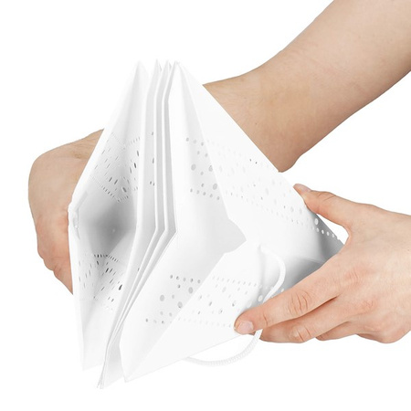 Gwiazda świąteczna papierowa zawieszka choinkowa biała ażurowa 3D